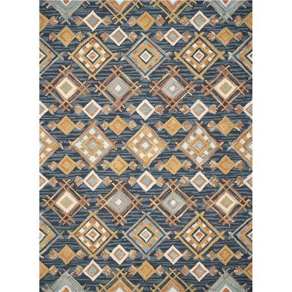 HomeRoots 350288 8 ft. 6 in. x 11 ft. 6 in. Wool Denim Area Rug