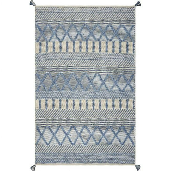 HomeRoots 350409 8 x 11 ft. Polyester Denim Area Rug
