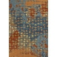 thumbnail image 1 of HomeRoots 350521 9 ft. 10 in. x 13 ft. 2 in. Polypropylene Blue & Coral Area Rug, 1 of 4