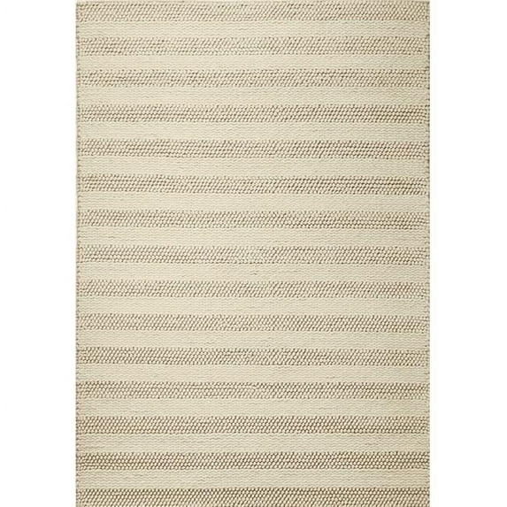 HomeRoots 350615 9 ft. x 13 ft. Wool White Area Rug