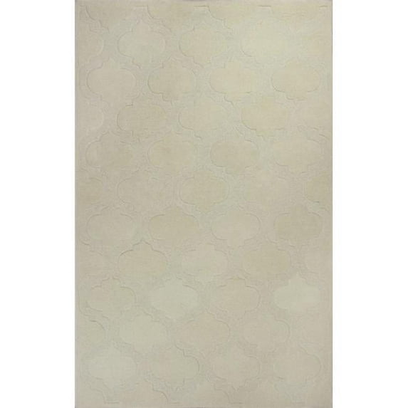 HomeRoots 352353 3 ft. 3 in. x 5 ft. 3 in. Wool Ivory Area Rug