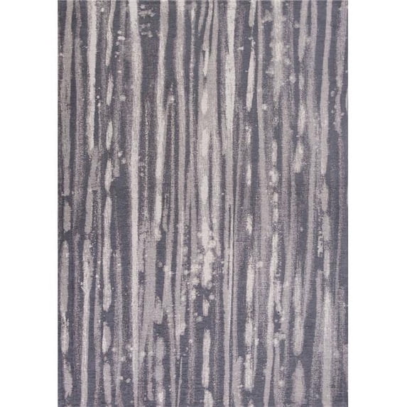 HomeRoots 352373 5 x 7 ft. Polyester Charcoal Area Rug
