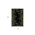 thumbnail image 1 of HomeRoots 352738 3 ft. 6 in. x 5 ft. 6 in. Wool Black Area Rug, 1 of 11