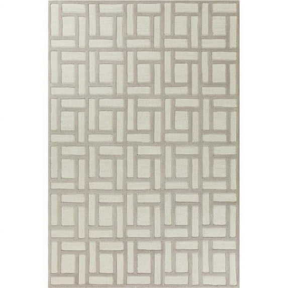 HomeRoots 352941 5 x 7 ft. Wool Tan & Ivory Area Rug