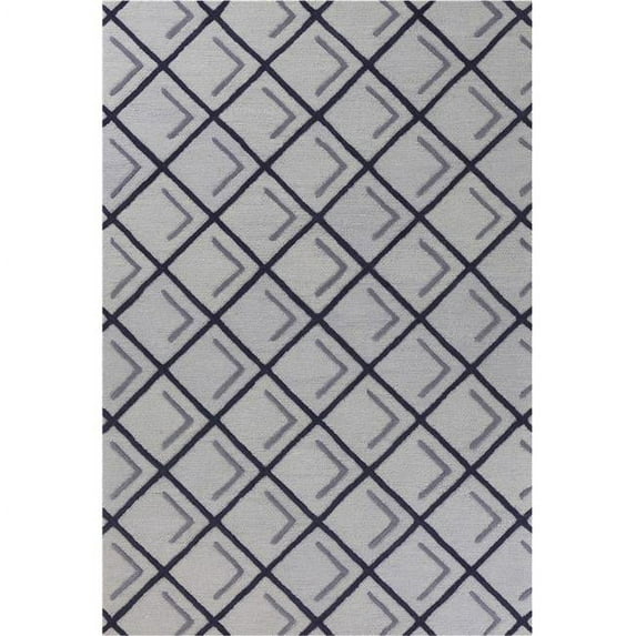 HomeRoots 352942 5 x 7 ft. Wool Iron & Smoke Area Rug