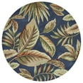 thumbnail image 1 of HomeRoots 353043 5 ft. 6 in. Round Polyester Ink Blue Area Rug, 1 of 2