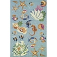 thumbnail image 1 of HomeRoots 353094 5 ft. 3 in. x 8 ft. 3 in. Wool Light Blue Area Rug, 1 of 1