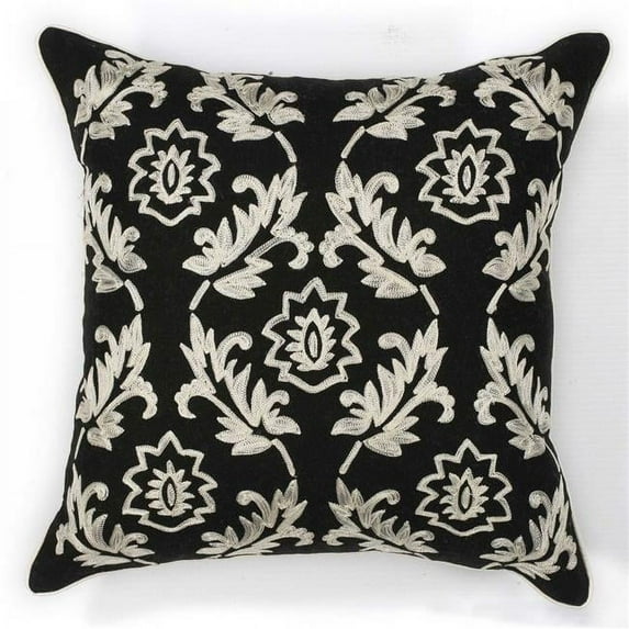 HomeRoots 353377 18 x 18 in. Cotton Black & White Pillow