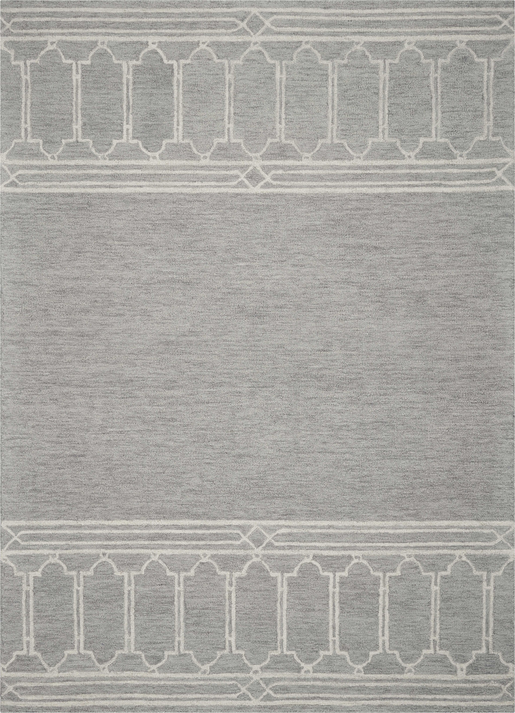 Hand-Hooked Marciga 3' x 5' Grey Wool Area Rug
