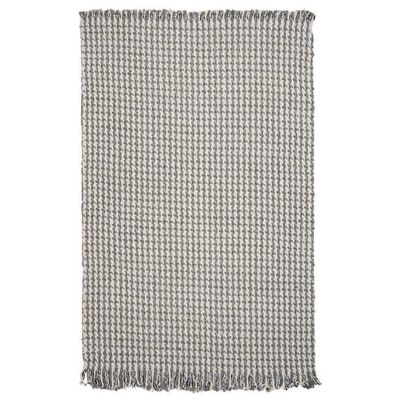 HomeRoots 354079 3 ft. 3 in. x 5 ft. 3 in. Wool Ivory & Grey Area Rug