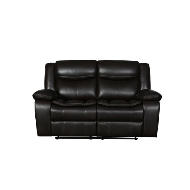 HomeRoots 366305 Brown Loveseat - 64 x 36 x 40 in.