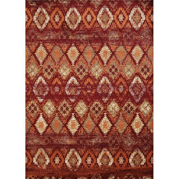 HomeRoots 367124 22 x 86 in. Crimson Olefin Runner Rug