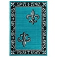 thumbnail image 1 of HomeRoots 367425 31 x 50 in. Turquoise Olefin & Polypropylene MatRug, 1 of 2