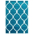 thumbnail image 1 of HomeRoots 367482 94 x 126 in. Turquoise Olefin & Polypropylene Area Rug, 1 of 3