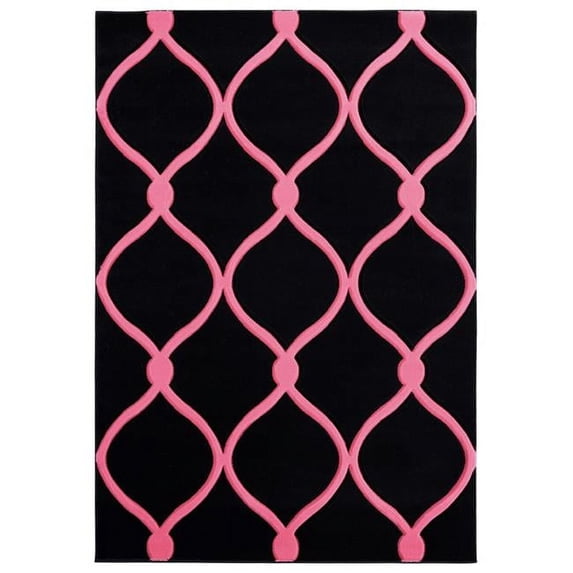 HomeRoots 367497 31 x 50 in. Pink Olefin & Polypropylene Mat Rug