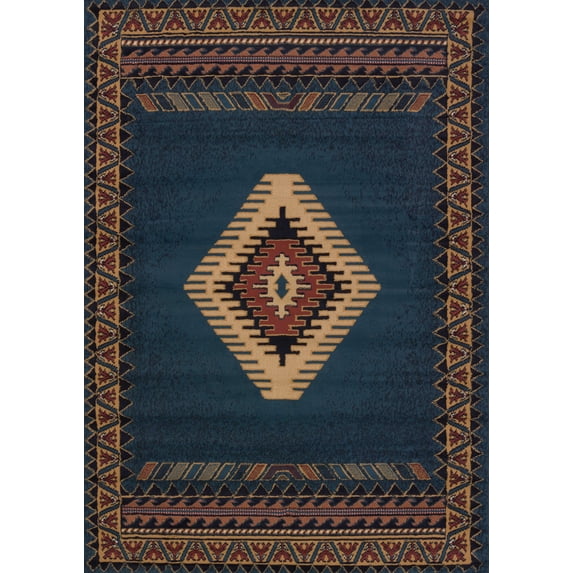 HomeRoots 369555 33 x 88 in. Light Blue Polypropylene Runner Rug