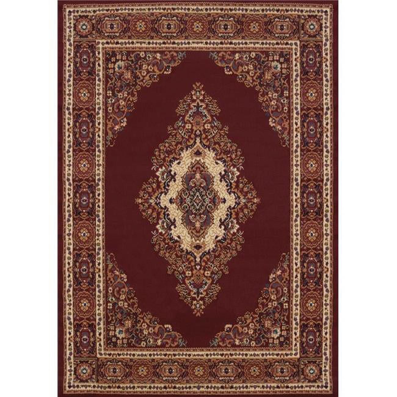 HomeRoots 369566 47 x 63 in. Burgundy Polypropylene Accent Rug ...