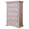 thumbnail image 1 of HomeRoots 524564 37 in. White Solid Wood Five Drawer Chest, 1 of 7