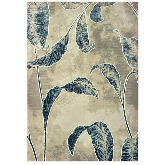 HomeRoots 370170 118 x 158 in. Blueberry Polyester & Olefin Rug