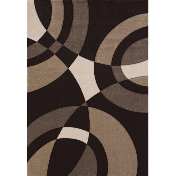 HomeRoots 371496 94 x 134 in. Polypropylene Oversize Area Rug, Black