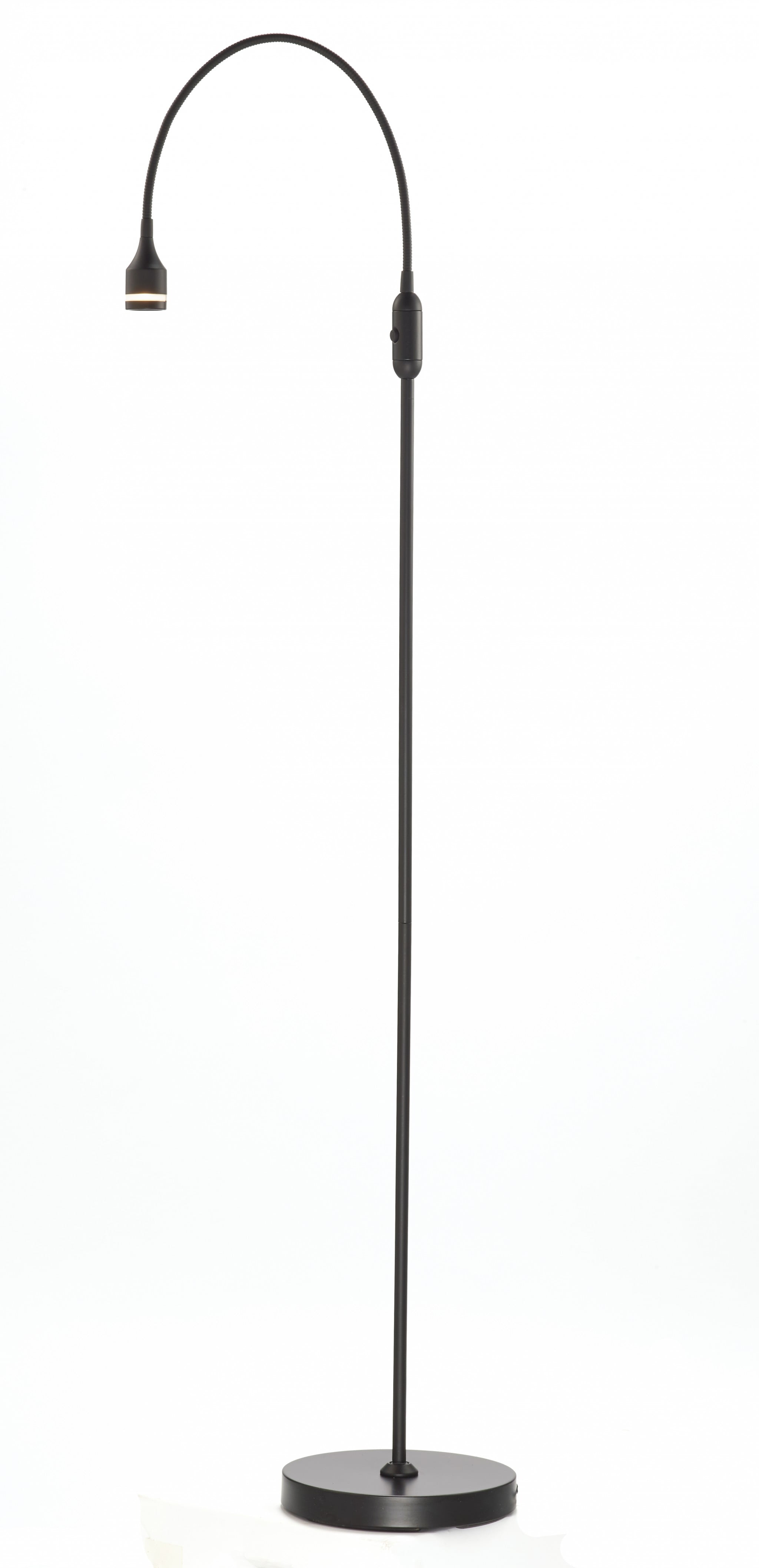 Adjustable Black Metal LED Arc Floor Lamp
