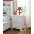 thumbnail image 1 of HomeRoots 374199 22 x 16 x 27 in. Wood Nightstand 2 Drawers, White, 1 of 1