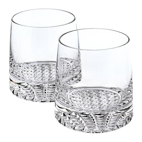 HomeRoots 376143 Mouth Blown European Crystal Whiskey Set Rocks or DOF Set - 4 Piece