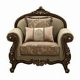 thumbnail image 1 of HomeRoots 347247 38 x 49 x 45 in. Fabric Walnut Upholstery Wood Leg & Trim Chair with 2 Pillows, 1 of 4
