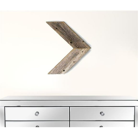 HomeRoots 380346 Rustic Weathered Grey Wood Chevron Arrow - Set of 3