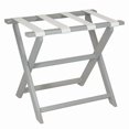 thumbnail image 1 of HomeRoots 383085 Earth Friendly Light Gray Folding Luggage Rack with White Straps, 1 of 2