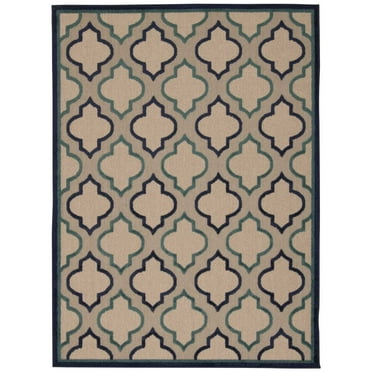 Nourison Aloha Indoor/Outdoor Grey/Blue 2'8