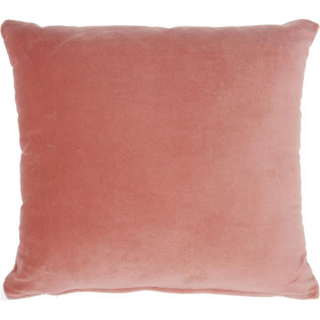 HomeRoots 386347 16 x 16 in. Blush Pink Velvet Modern Throw Pillow