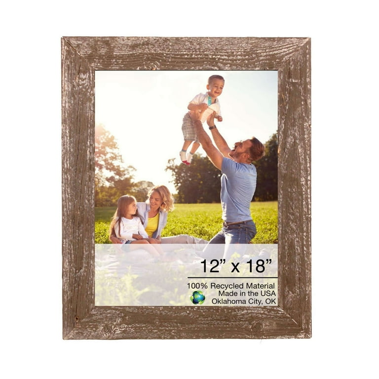 12” X 18” Rustic Farmhouse Brown Wood Frame 12” X 18” Rustic Farmhouse Brown Wood Frame