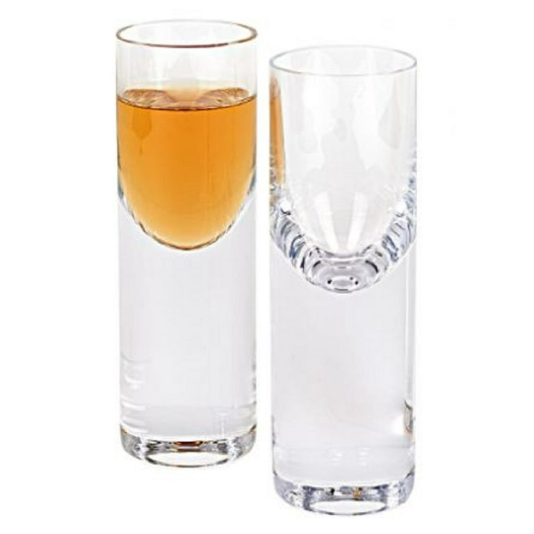 Set Of 2 Mouth Blown Crystal Long Shot Glasses Set Of 2 Mouth Blown Crystal Long Shot Glasses