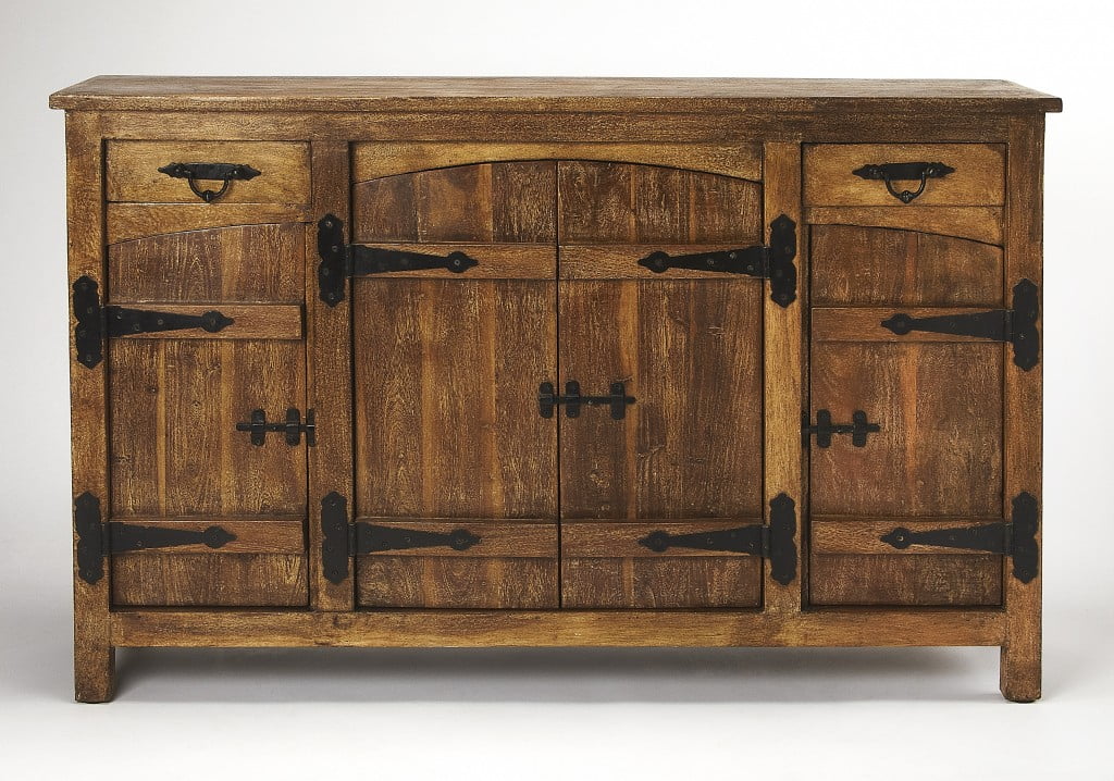 Giddings 38.5" Rustic Solid Wood Entertainment Sideboard