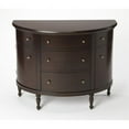 thumbnail image 1 of HomeRoots 389789 34 in. Bedford Mahogany Demilune Console Chest Table, Dark Brown, 1 of 3