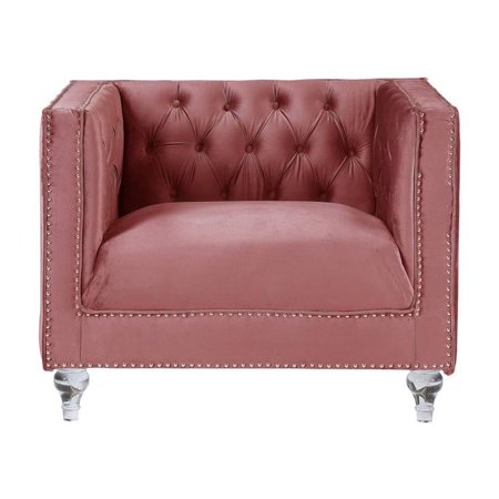 39" Black Tufted Arm Chair