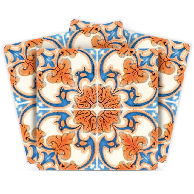 HomeRoots 390643 4 x 4 in. Queen Mosaic Removable Peel & Stick Tiles