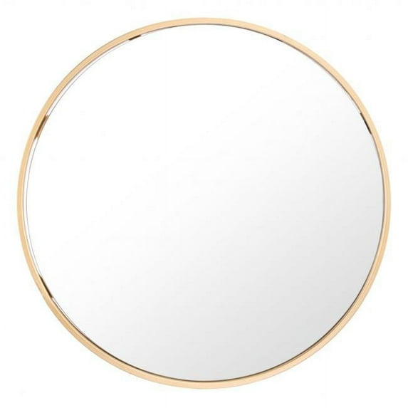 HomeRoots 391630 Minimalist Oval Mirror, Gold