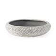 thumbnail image 1 of HomeRoots 392175 Rippled Ceramic Bowl, Off-White & Light Gray, 1 of 5