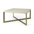 thumbnail image 1 of HomeRoots 393162 34 in. Light Brown Wood & Metal Coffee Table, 1 of 5