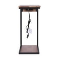 thumbnail image 1 of HomeRoots 394807 25 x 11 x 16 in. Modern Dark Brown Wood End or Side Table with USB, 1 of 4