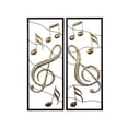 thumbnail image 1 of HomeRoots 396763 Gold & Black Musical Frames - Set of 2, 1 of 3