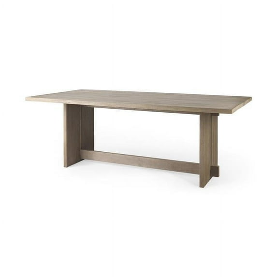 HomeRoots 397608 Light Brown Modern Rustic Wooden Dining Table