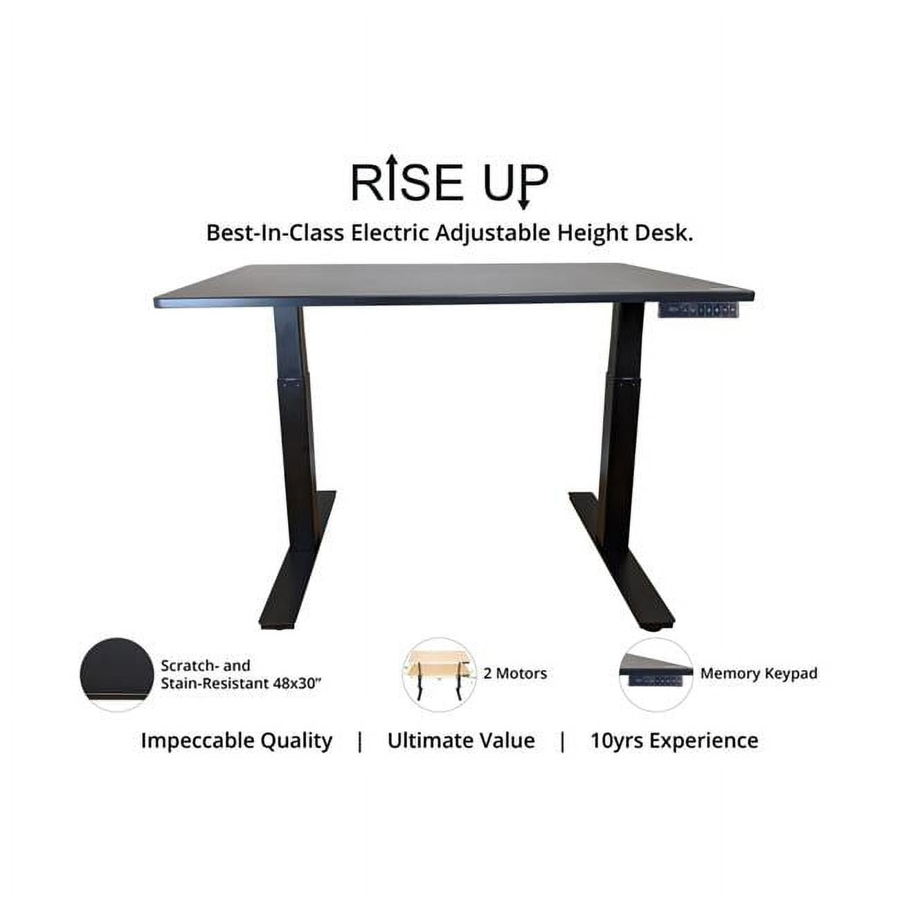 Premier Black Adjustable Height Standing Desk with Dual Motors
