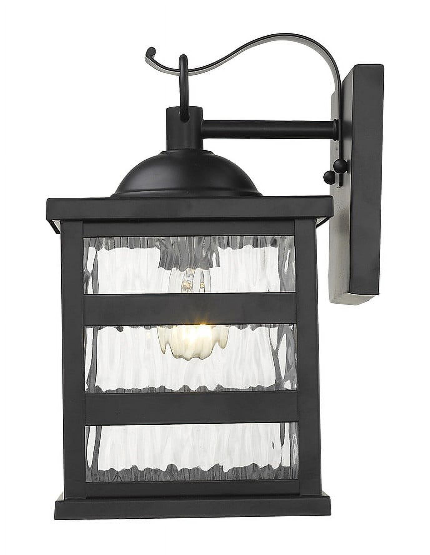 Matte Black Glass Indoor/Outdoor LED Wall Light