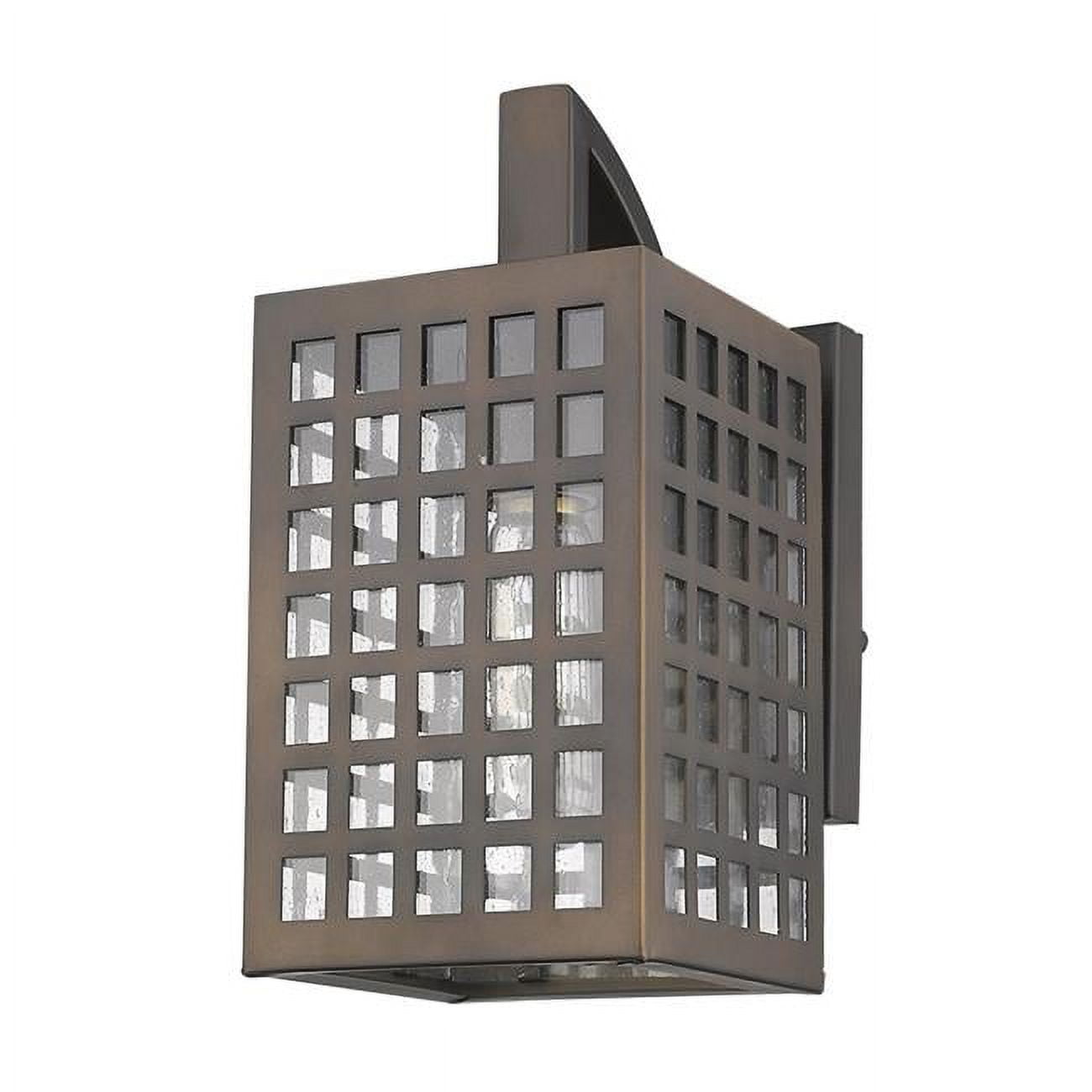 Letzel Antique Iron Cylinder Outdoor Wall Light in Oil-Rubbed Bronze