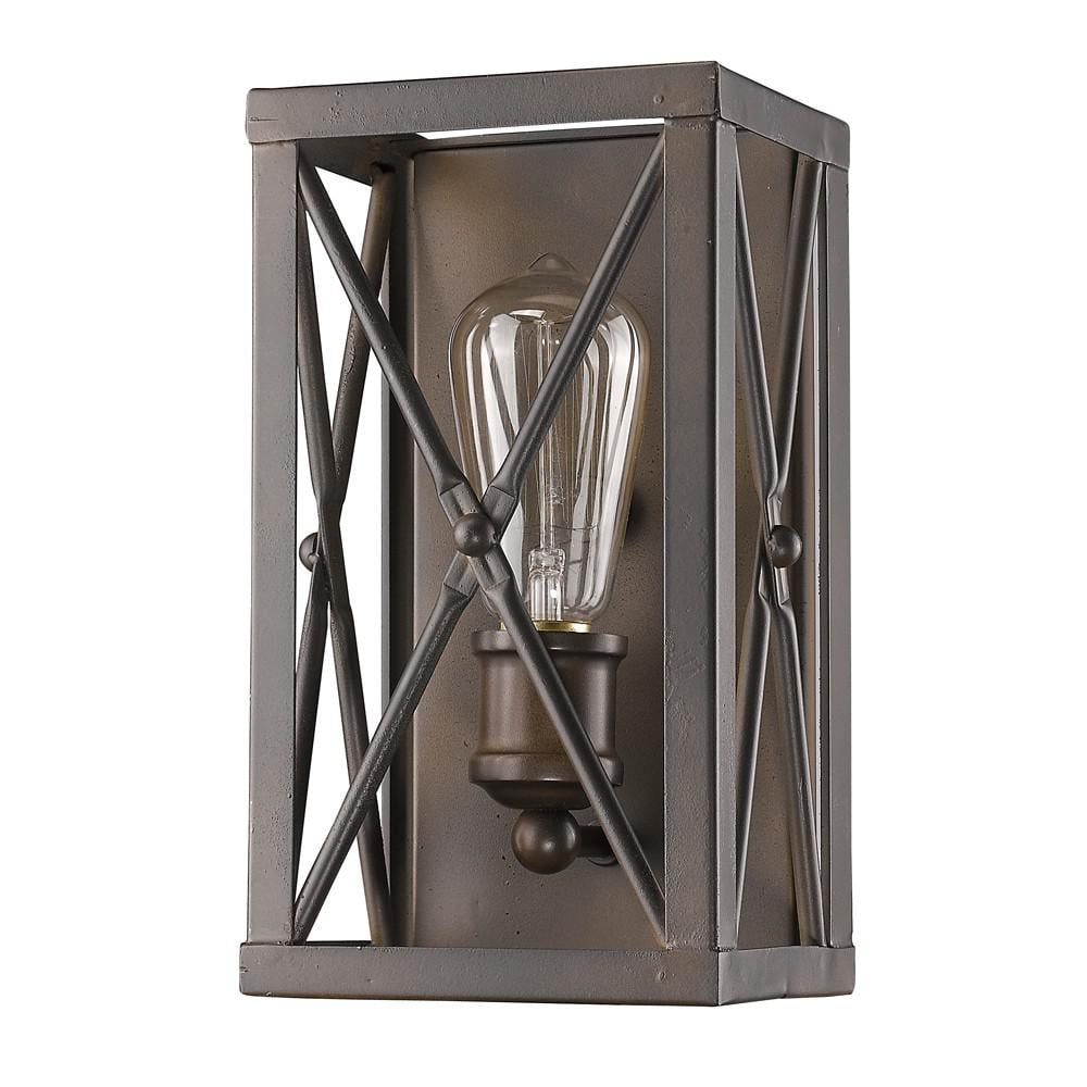 Brooklyn 10" Antique Bronze Geometric LED Sconce