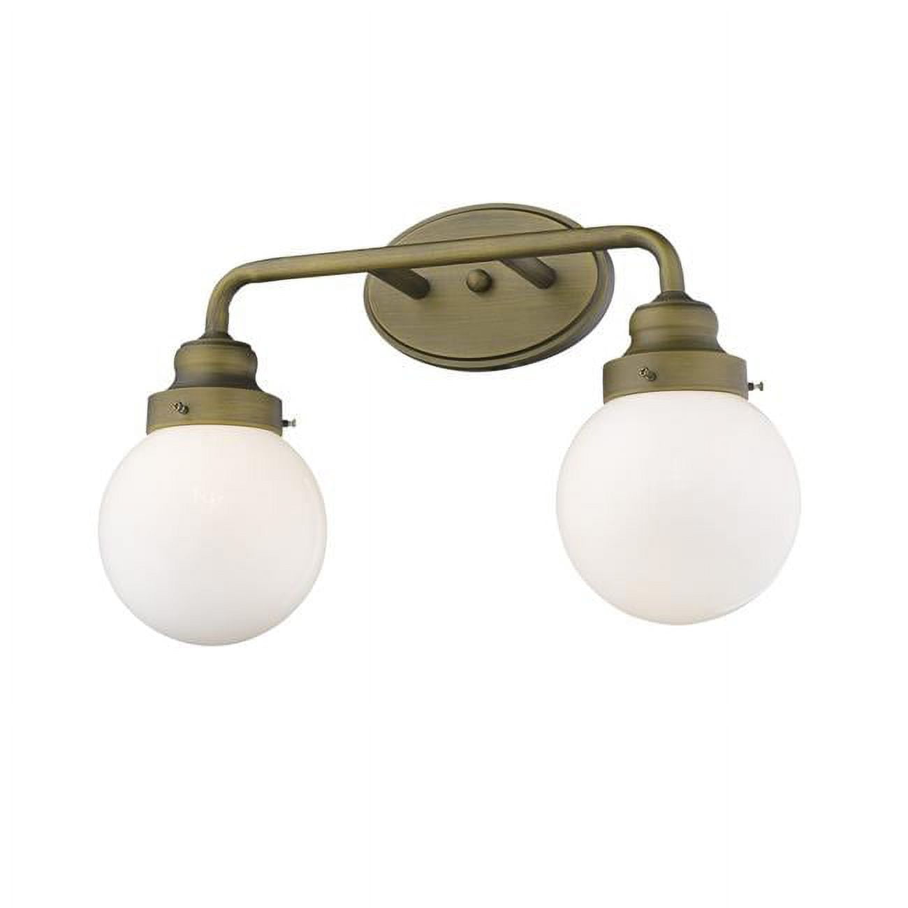 Elegant Brushed Gold Vanity Swing Arm Wall Sconce with Glass Shade