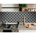 thumbnail image 1 of 4" X 4" Black and White Stark Peel and Stick Removable Tiles, 1 of 9